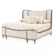 Camellia Field Warm Pecan King Upholstered Bed with USB Charging