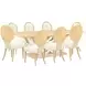Camellia Field Caramel Extendable Rectangular Dining Room Set