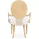 Camellia Field Cornsilk Upholstered Dining Arm Chair Set of 2