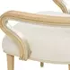 Camellia Field Cornsilk Upholstered Dining Arm Chair Set of 2