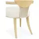 Camellia Field Cornsilk Upholstered Dining Arm Chair Set of 2