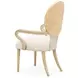 Camellia Field Cornsilk Upholstered Dining Arm Chair Set of 2