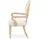 Camellia Field Cornsilk Upholstered Dining Arm Chair Set of 2