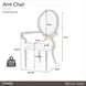 Camellia Field Warm Pecan and Linen Dining Arm Chair