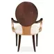 Camellia Field Warm Pecan and Linen Dining Arm Chair