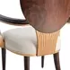 Camellia Field Warm Pecan and Linen Dining Arm Chair