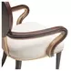 Camellia Field Warm Pecan and Linen Dining Arm Chair