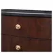 Camellia Field Warm Pecan 3 Drawer Nightstand