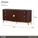 Camellia Field Warm Pecan 6 Drawer Dresser