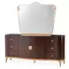 Camellia Field Pecan Upholstered Bedroom Set