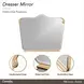 Camellia Field Warm Pecan Arch Dresser Mirror