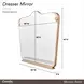 Camellia Field Warm Pecan Arch Dresser Mirror