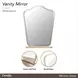 Camellia Field Antique Gold Vanity Mirror
