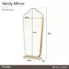 Camellia Field Antique Gold Vanity Mirror