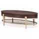 Camellia Field Warm Pecan Oval Cocktail Table