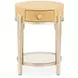 Camellia Field Caramel Oval End Table with Drawer