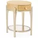 Camellia Field Caramel Oval End Table with Drawer