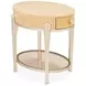 Camellia Field Caramel Oval End Table with Drawer