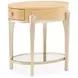 Camellia Field Caramel Oval End Table with Drawer