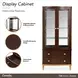 Camellia Field Warm Pecan 2 Door Display Cabinet
