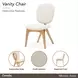 Camellia Field Antique Gold and Linen Vanity Chair