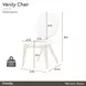 Camellia Field Antique Gold and Linen Vanity Chair