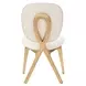 Camellia Field Antique Gold and Linen Vanity Chair