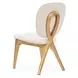 Camellia Field Antique Gold and Linen Vanity Chair