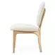Camellia Field Antique Gold and Linen Vanity Chair