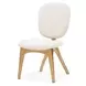 Camellia Field Antique Gold and Linen Vanity Chair