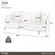 Camellia Field Linen and Warm Pecan Chenille 94" Sofa