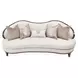 Camellia Field Linen and Warm Pecan Chenille 94" Sofa