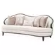 Camellia Field Linen and Warm Pecan Chenille 94" Sofa