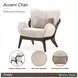 Camellia Field Warm Pecan and Porcini Accent Chair
