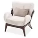 Camellia Field Warm Pecan and Porcini Accent Chair