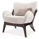 Camellia Field Warm Pecan and Porcini Accent Chair