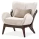 Camellia Field Warm Pecan and Porcini Accent Chair