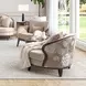 Camellia Field Warm Pecan and Porcini Matching Chair