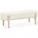 Camellia Field Cornsilk Upholstered Bed Bench