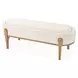 Camellia Field Linen and Antique Gold 56" Accent Bench