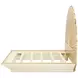 Fantosini Creamy Pearl and Gold Leaf Fan Platform Bedroom Set