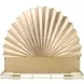 Fantosini Creamy Pearl and Gold Leaf Fan Platform Bedroom Set