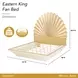 Fantosini Creamy Pearl and Gold Leaf King Fan Platform Bed with USB Charging