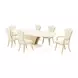 Fantosini Creamy Pearl Extendable Rectangular Dining Room Set