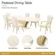 Fantosini Creamy Pearl 140" Extendable Rectangular Dining Table