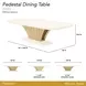 Fantosini Creamy Pearl 140" Extendable Rectangular Dining Table