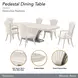 Fantosini Silver Mist 140" Extendable Rectangular Dining Table