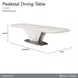 Fantosini Silver Mist 140" Extendable Rectangular Dining Table