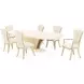 Fantosini Creamy Pearl 140" Extendable Rectangular Dining Table