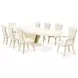 Fantosini Creamy Pearl 140" Extendable Rectangular Dining Table